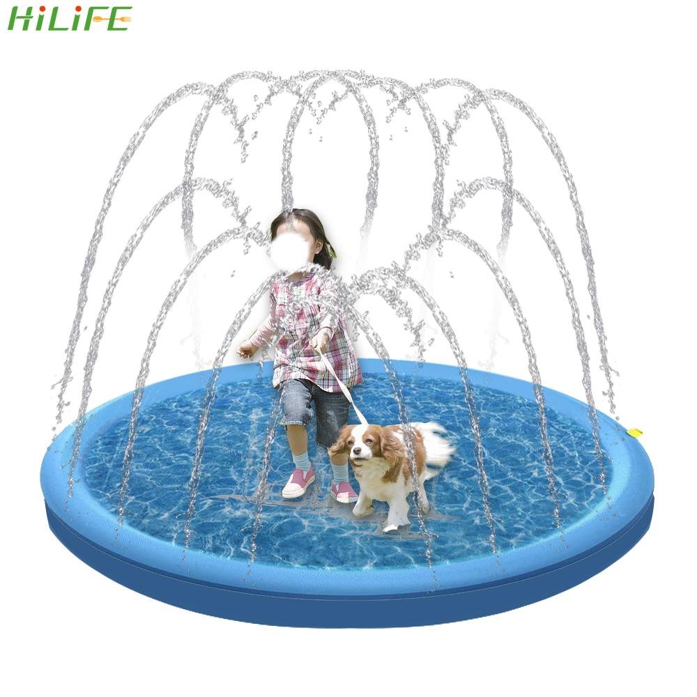 Inflatable-Water-Spray-Pad-Mat-Tub-For-Dog-Summer-Cool-Swimming-Pool-Outdoor-Pet-Sprinkler-Pad