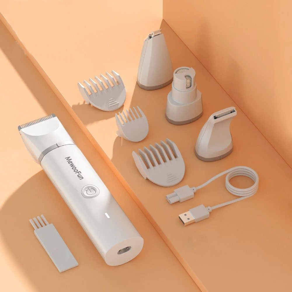 Mewoofun-4-in-1-Pet-Electric-Hair-Clipper-with-4-Blades-Grooming-Trimmer-Nail-Grinder-Professional-5