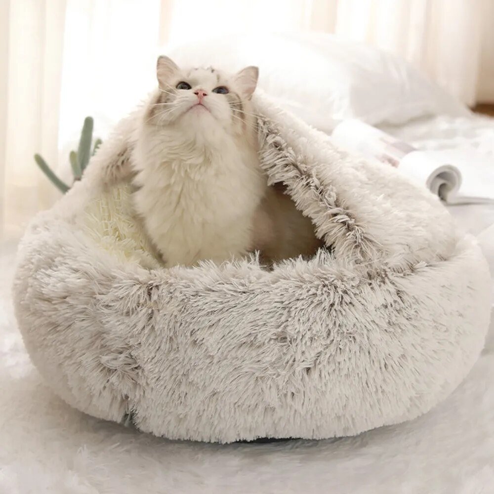2-In-1-Cat-Bed-Nest-Winter-Warm-Pet-Beds-Soft-Plush-Kitten-House-Round-Cat-1