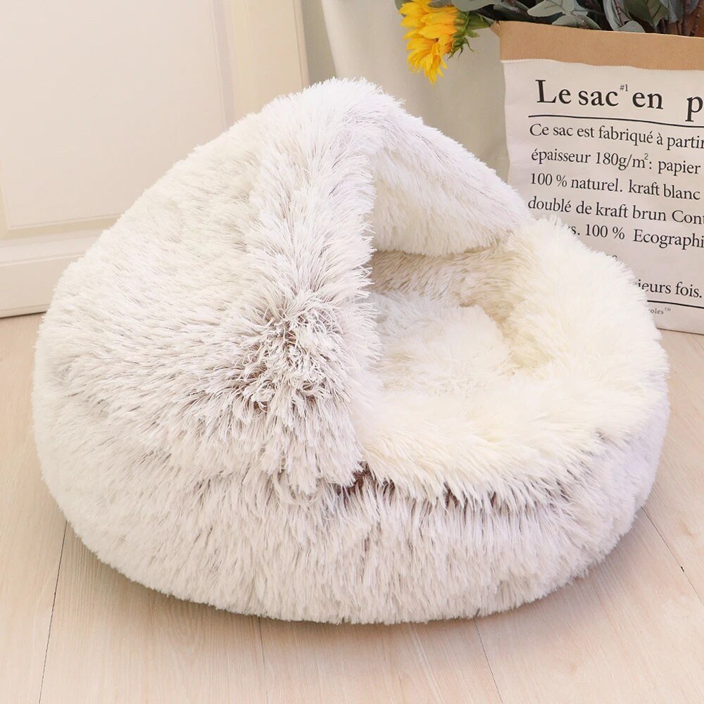 2-In-1-Cat-Bed-Nest-Winter-Warm-Pet-Beds-Soft-Plush-Kitten-House-Round-Cat-2